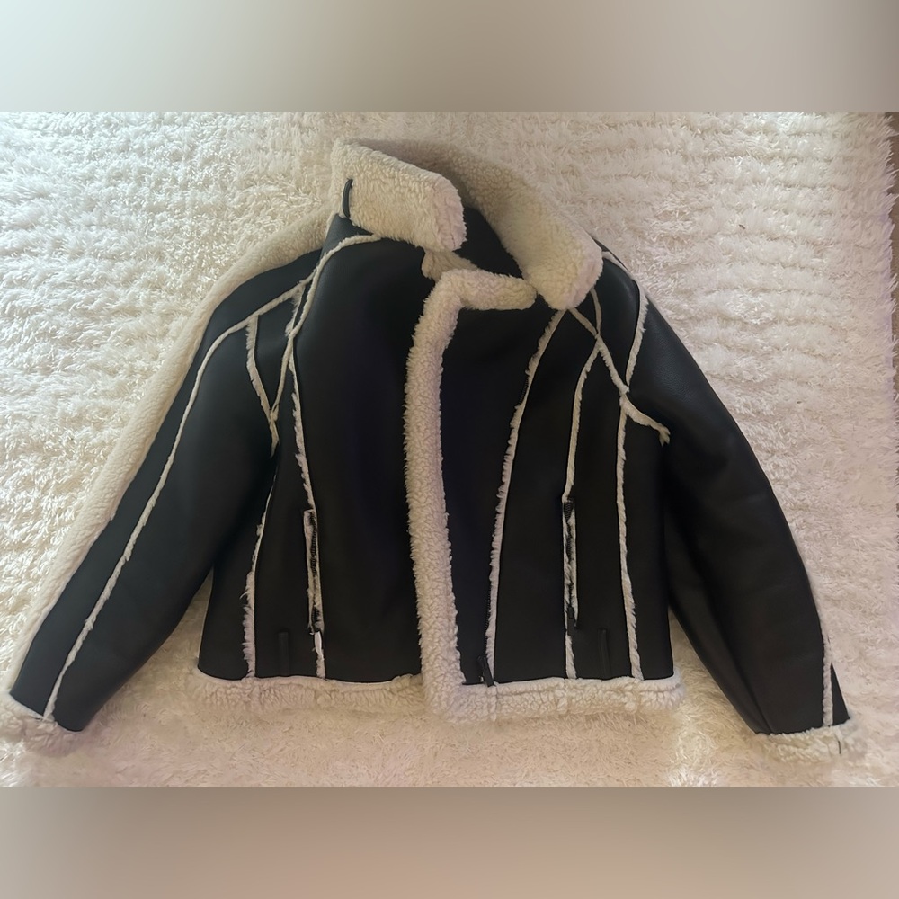 Missguided Faux Leather Bomber Jacket